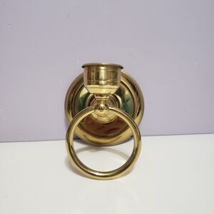 Brass Single Candle Holder Wall Country Farmhouse Decor 6"×6"